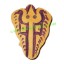 Picture of Handmade wooden trishool pendants, size : 47x35x5mm