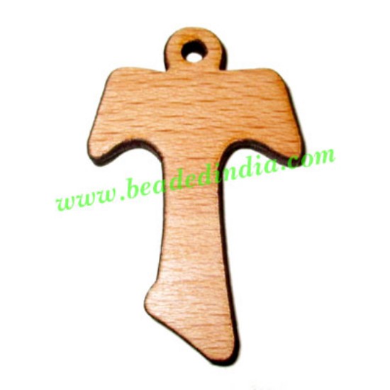 Picture of Handmade wooden cross (christian) pendants, size : 41x29x4mm