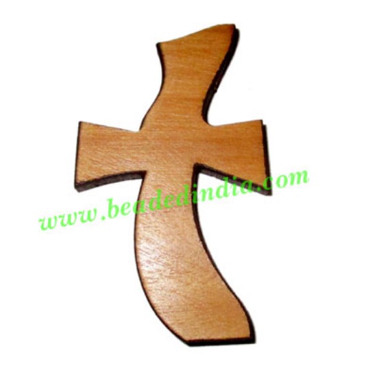 Picture of Handmade wooden cross (christian) pendants, size : 44x26x4mm