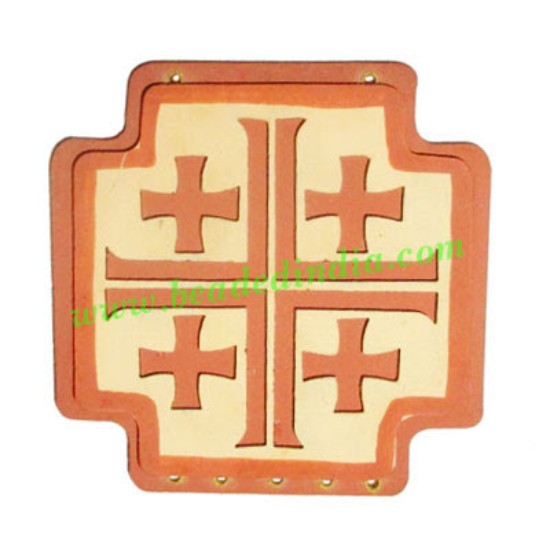 Picture of Handmade wooden cross (christian) pendants, size : 49x3mm