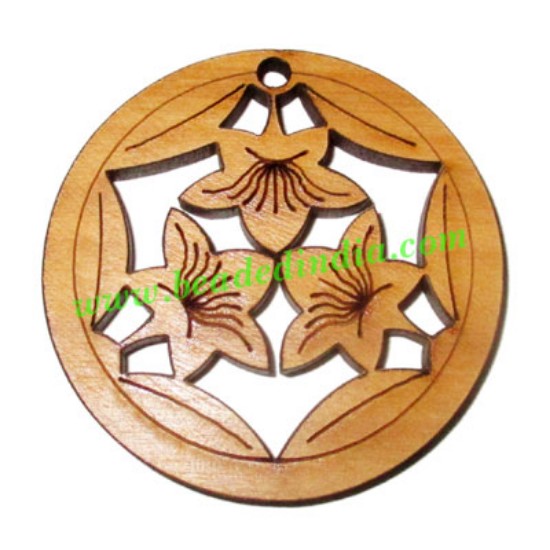 Picture of Handmade wooden pendants, size : 44x4mm