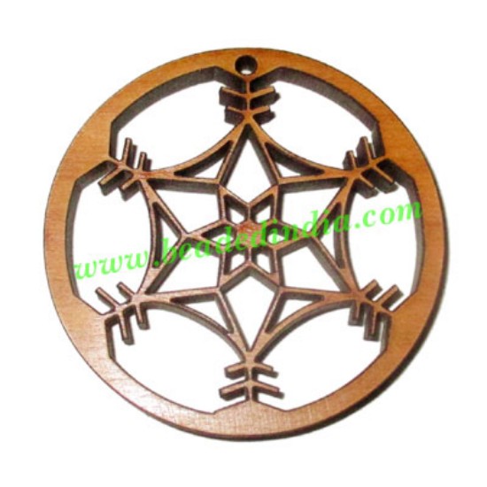 Picture of Handmade wooden pendants, size : 44x4mm