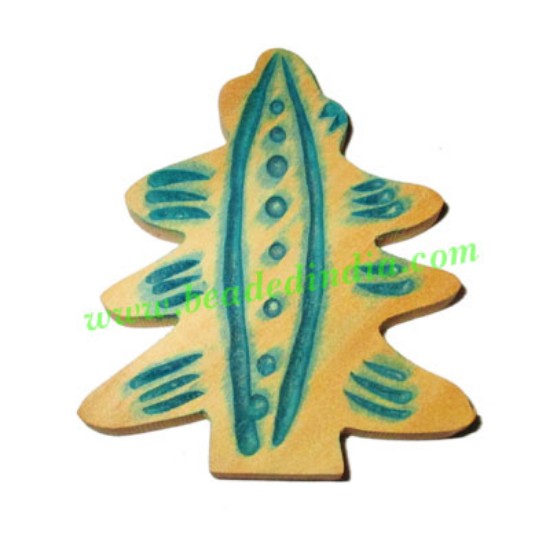 Picture of Handmade wooden fancy pendants, size : 49x42x5mm