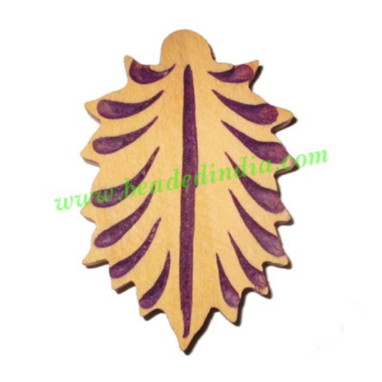 Picture of Handmade wooden fancy pendants, size : 49x32x5mm