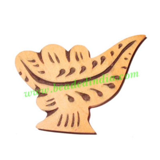 Picture of Handmade wooden fancy pendants, size : 38x50x5mm