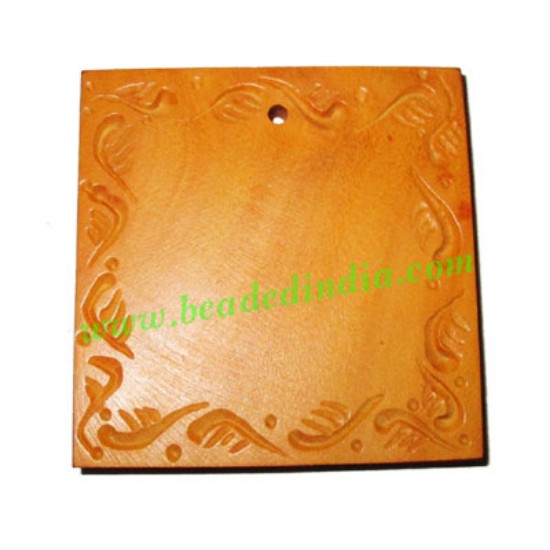 Picture of Handmade wooden fancy pendants, size : 51x6mm