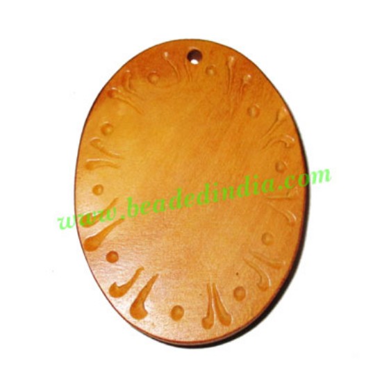 Picture of Handmade wooden fancy pendants, size : 51x38x6mm