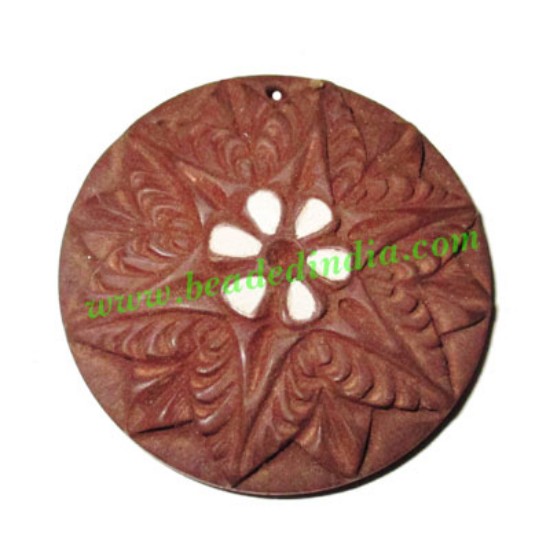 Picture of Handmade wooden fancy pendants, size : 40x8mm