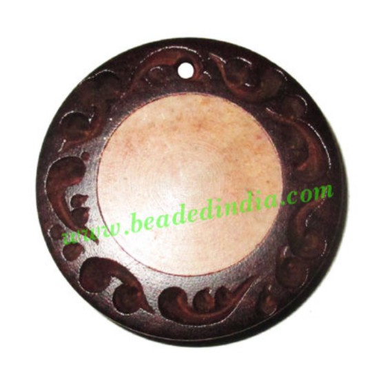 Picture of Handmade wooden fancy pendants, size : 34x6mm