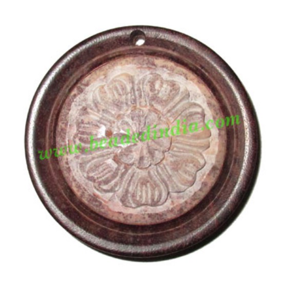 Picture of Handmade wooden fancy pendants, size : 43x8mm