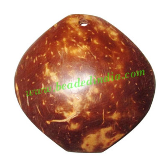 Picture of Handmade coconut shell wood pendants, size : 53x3mm