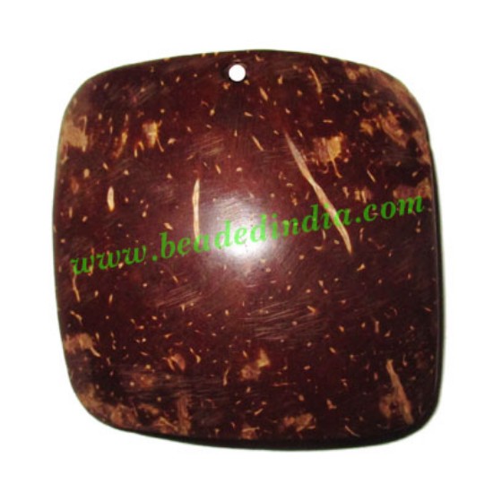 Picture of Handmade coconut shell wood pendants, size : 52x3mm