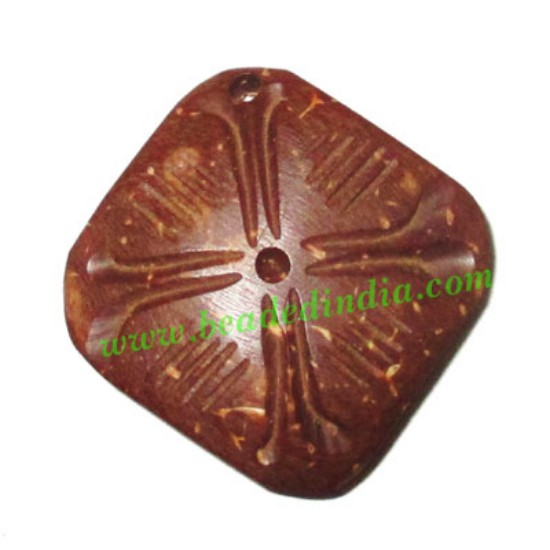 Picture of Handmade coconut shell wood pendants, size : 23x3mm
