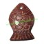 Picture of Handmade coconut shell wood pendants, size : 28x19x4mm