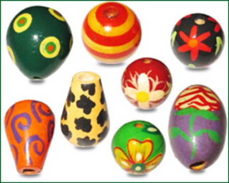 Picture for category painted design wood beads