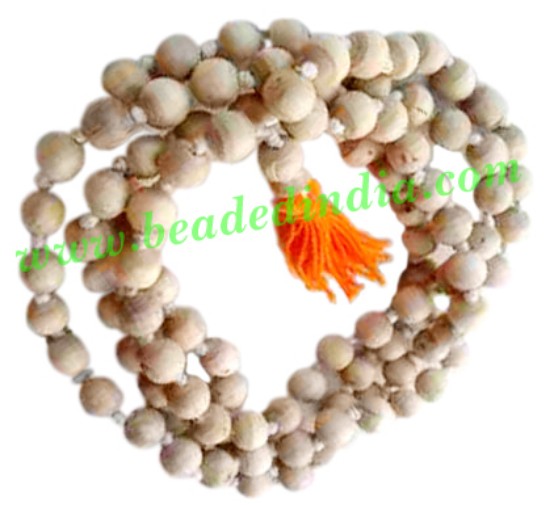 Picture of Tulsi beads mala, holy basil, auspicious wood beads-seeds string (mala of 54+1 beads), size: 9mm fine, pack of 1 string.