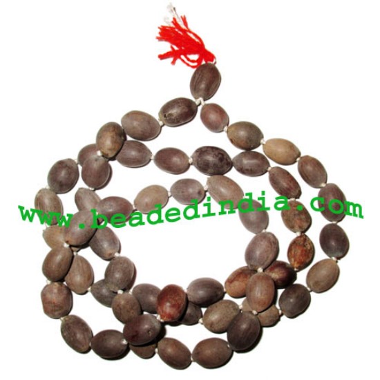 Picture of Kamal-Lotus Wood Beads-Seeds String (mala of 54+1 beads), kamalgatta mala made of approx 10x15mm lotus seeds, pack of 18 string.