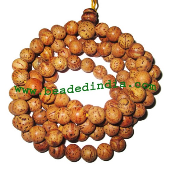Picture of Bodhi mala, budhha mala, buddhism raktu mala, auspicious wood beads-seeds string (prayer mala of 108 beads), beads size 9mm-10mm