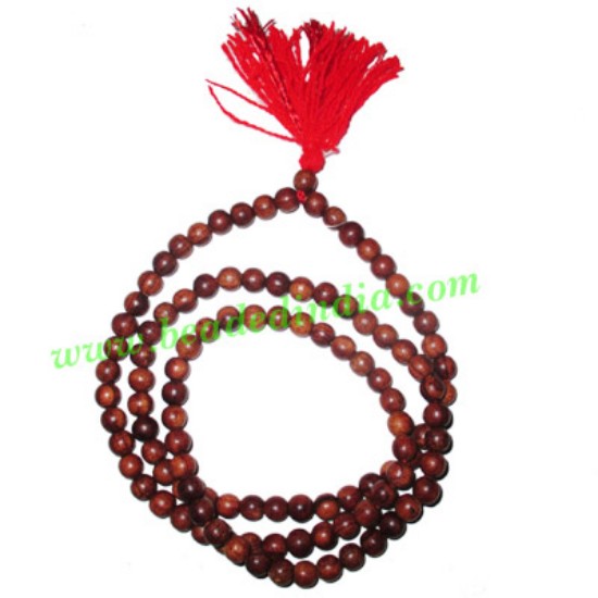 Picture of Rosewood handmade fine quality 7mm beads string (rosewood mala of 108 beads without knots)