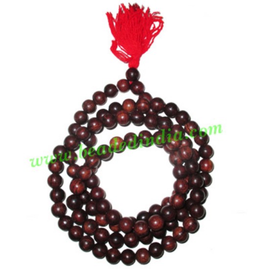 Picture of Rosewood handmade fine quality 8mm beads string (rosewood mala of 108 beads without knots)
