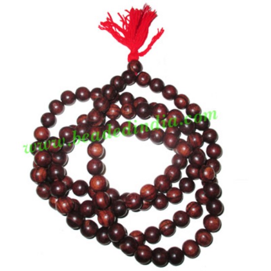 Picture of Rosewood handmade fine quality 10mm beads string (rosewood mala of 108 beads without knots)