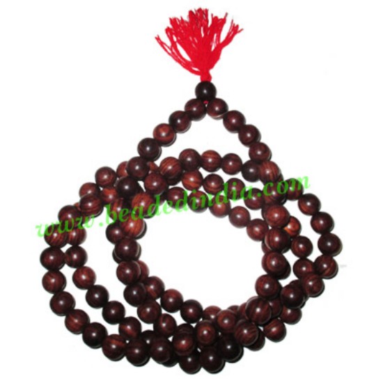 Picture of Rosewood handmade fine quality 14mm beads string (rosewood mala of 108 beads without knots)
