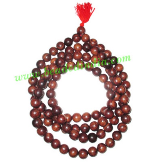 Picture of Rosewood handmade fine quality 20mm beads string (rosewood mala of 108 beads without knots)