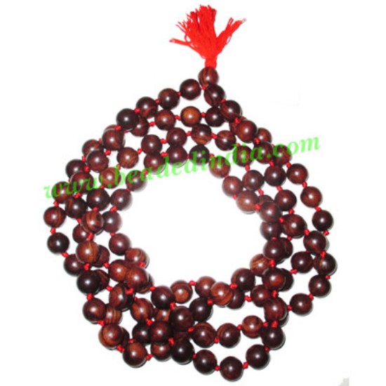 Picture of Rosewood handmade fine quality 18mm beads string (rosewood mala of 108 beads well knotted)