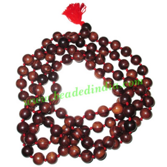 Picture of Rosewood handmade fine quality 20mm beads string (rosewood mala of 108 beads well knotted)
