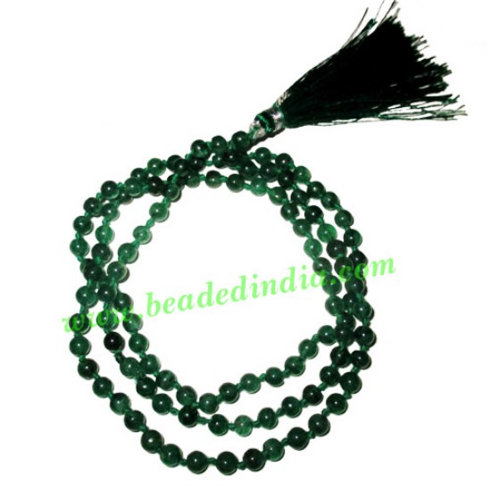 Picture of Aventurine Green 4mm round prayer beads mala of 108 beads