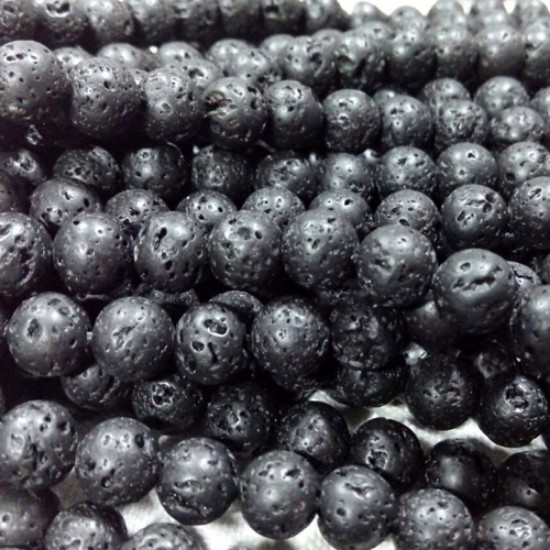 Picture of Lava 4mm round prayer beads mala of 108 beads