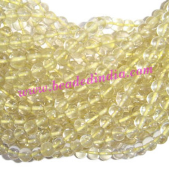 Picture of Lemon Topaz 4mm round prayer beads mala of 108 beads