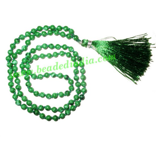 Picture of Malachite 4mm round prayer beads mala of 108 beads