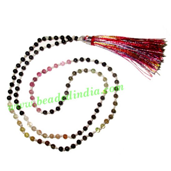 Picture of Tourmaline 4mm round prayer beads mala of 108 beads