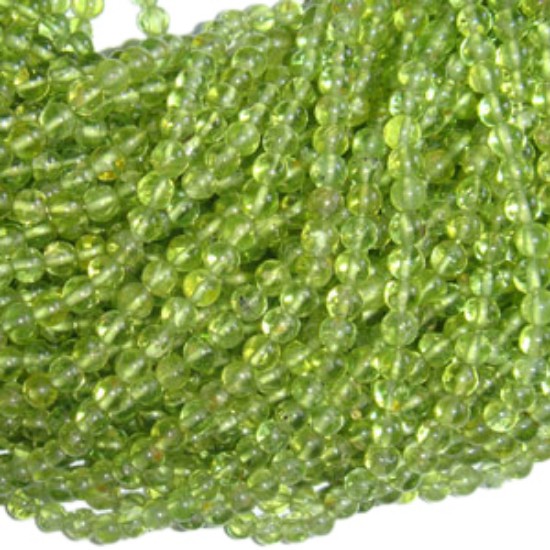 Picture of Peridot 5mm round prayer beads mala of 108 beads