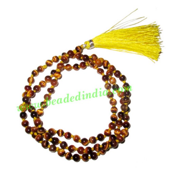 Picture of Tiger Eye 5mm round prayer beads mala of 108 beads