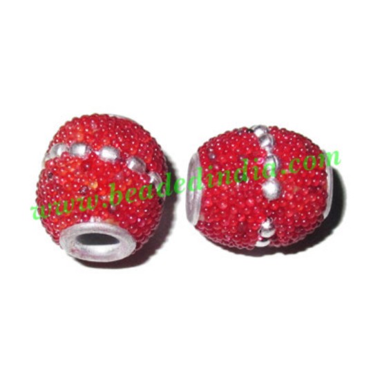 Picture of Kashmiri Beads (lakh beads, bollywood beads), size 13x14mm