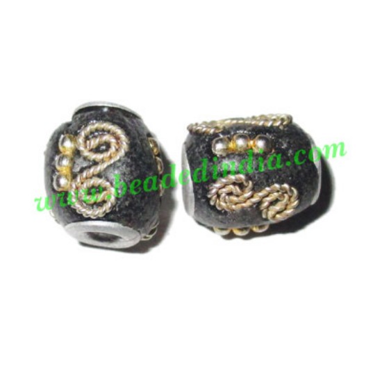 Picture of Kashmiri Beads (lakh beads, bollywood beads), size 9x11mm