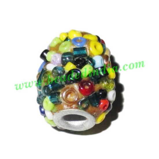 Picture of Kashmiri Beads (lakh beads, bollywood beads), size 14x17mm