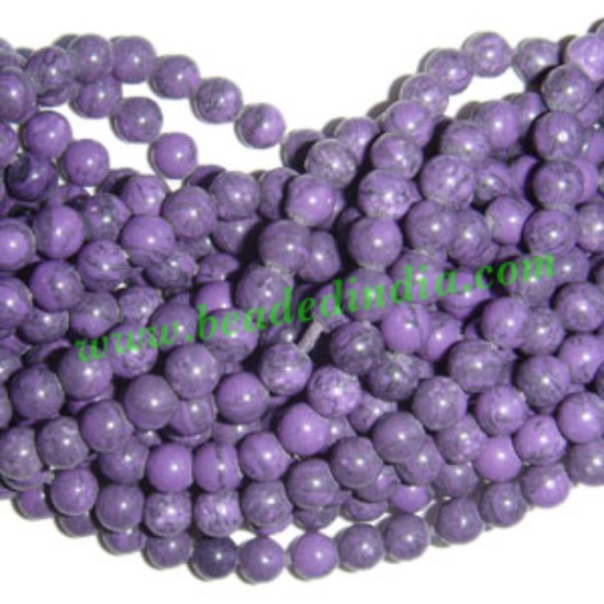Picture of Sugilite 4mm round semi precious gemstone beads.