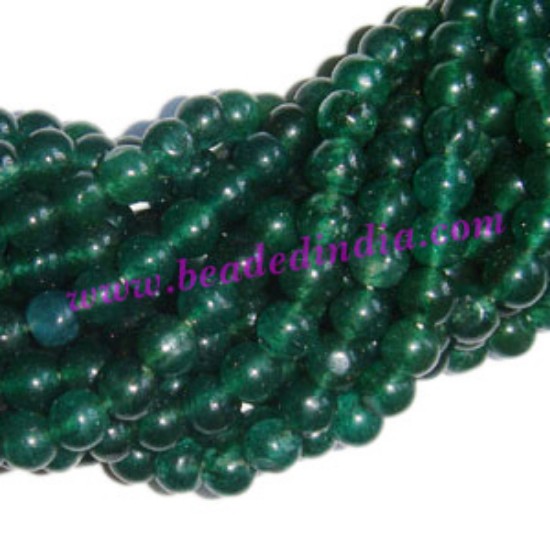 Picture of Aventurine Green 6mm round semi precious gemstone beads.
