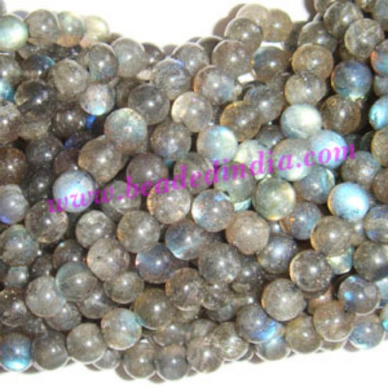 Picture of Labradorite 6mm round semi precious gemstone beads.