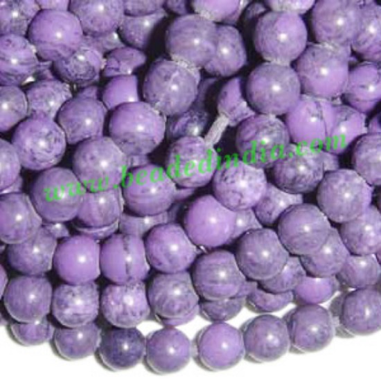 Picture of Sugilite 6mm round semi precious gemstone beads.