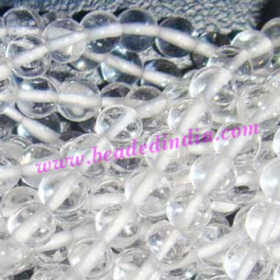 Picture of Crystal 8mm round semi precious gemstone beads.
