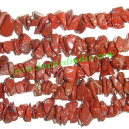 Picture of Red Jasper semi precious chips uncut