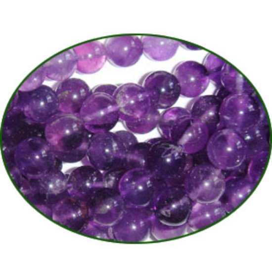 Picture of Fine Quality Amethyst Plain Round, size: 8mm