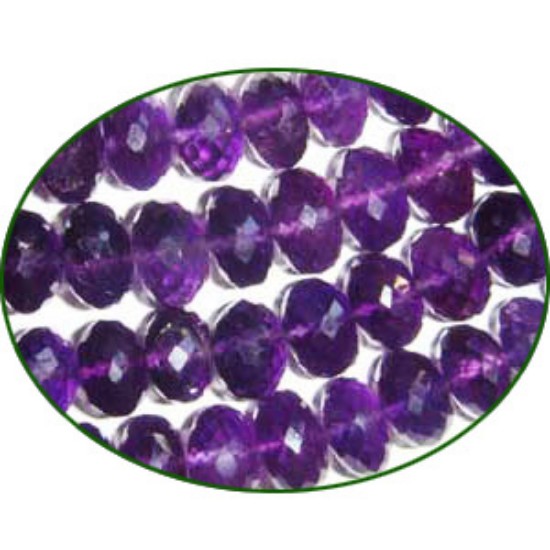 Picture of Fine Quality Amethyst Faceted Roundell, size: 8 to 11mm