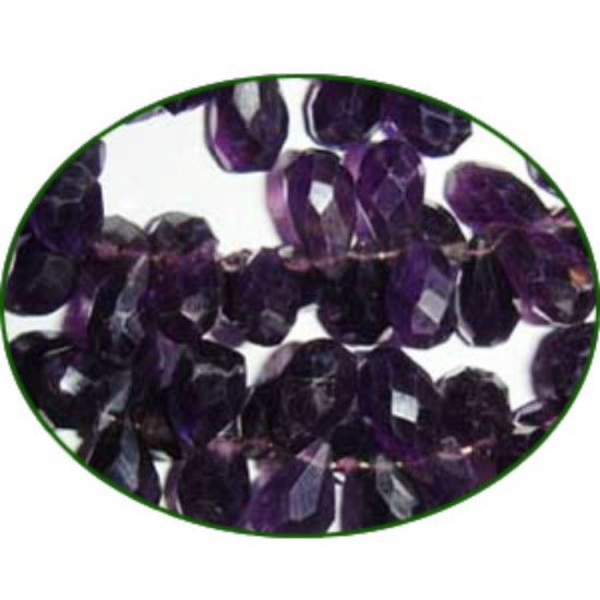 Picture of Fine Quality Amethyst Hand Cut Drops, size: 10 to 12mm