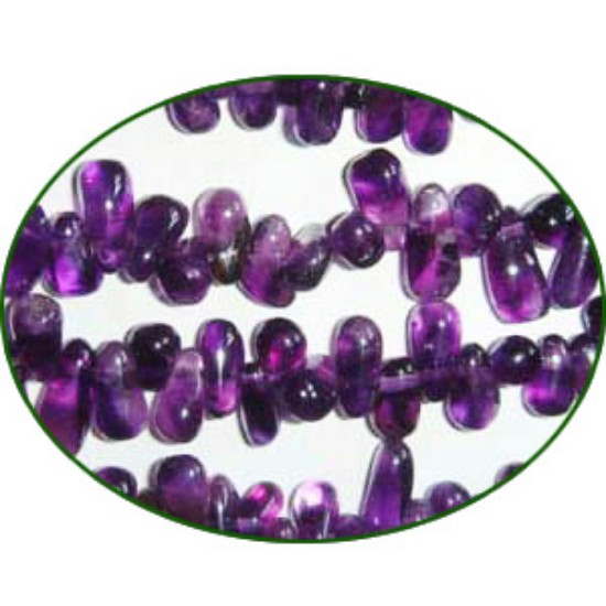 Picture of Fine Quality Amethyst Side Drill Drops, size: 7 to 9mm