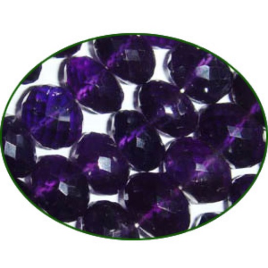 Picture of Fine Quality Amethyst Faceted Roundell, size: 11 to 14mm